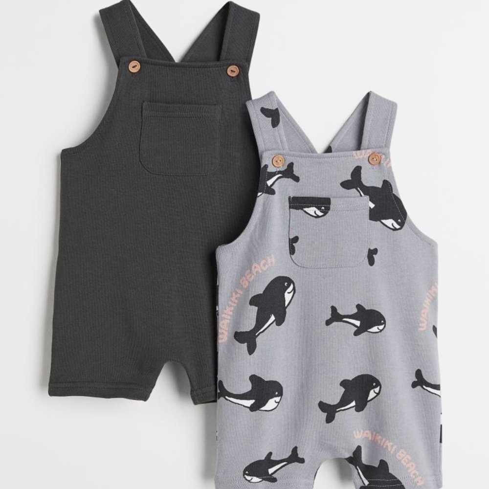 H&M Baby Rompers Set Adjustable Strap 6-9M